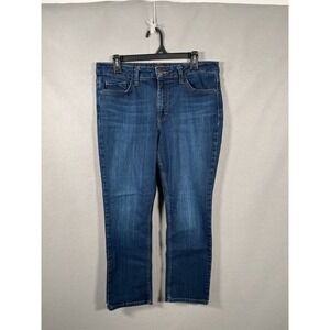 Lee Jeans Womens 34 Blue Denim Cotton Stretch Smarter Fit Tapered Leg Streetwear